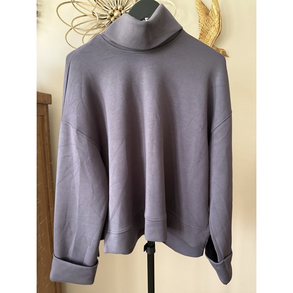 SPANX AirEssentials Turtleneck Top XL Gray Modal Oversized NWT $138 21719R
